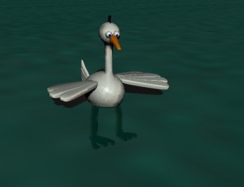 A bird model produced from Poser Primitives and RayDream meshes